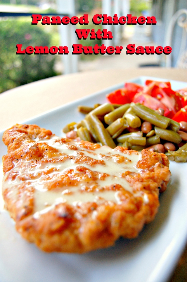 Paneed Chicken with Lemon Butter Sauce Recipe